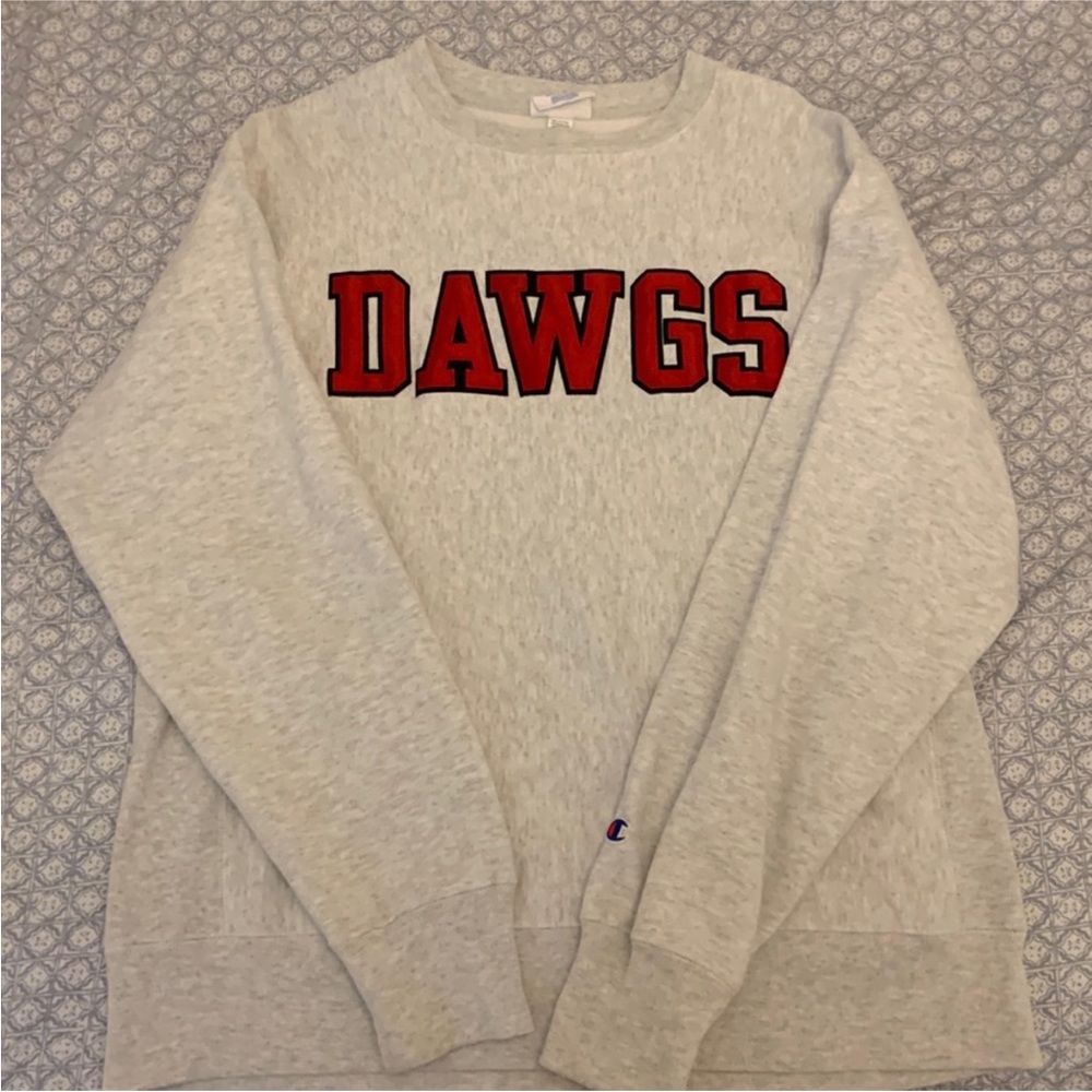 University of Georgia vintage Champion Reverse Weave Crewneck DAWGS size Medium
